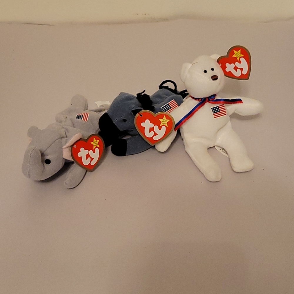 TY Teenie Beanie Babies USA Set